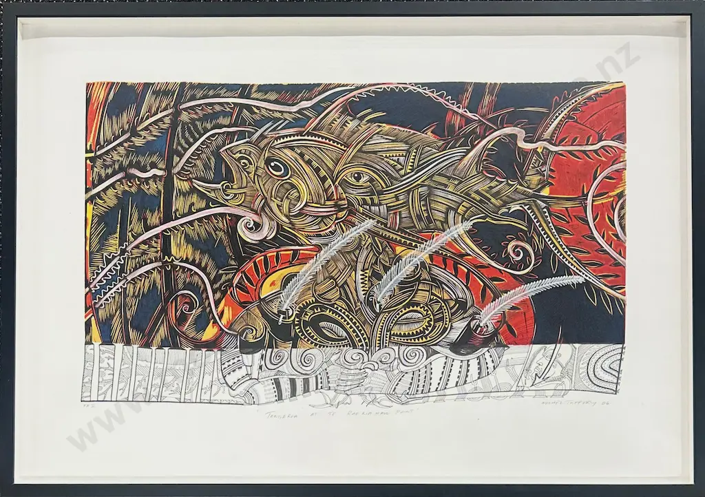 Michel Tuffery - Tangaroa at Te Raekaihau Point, 2006, FA II lithograph on paper, 680x990mm Image 1++