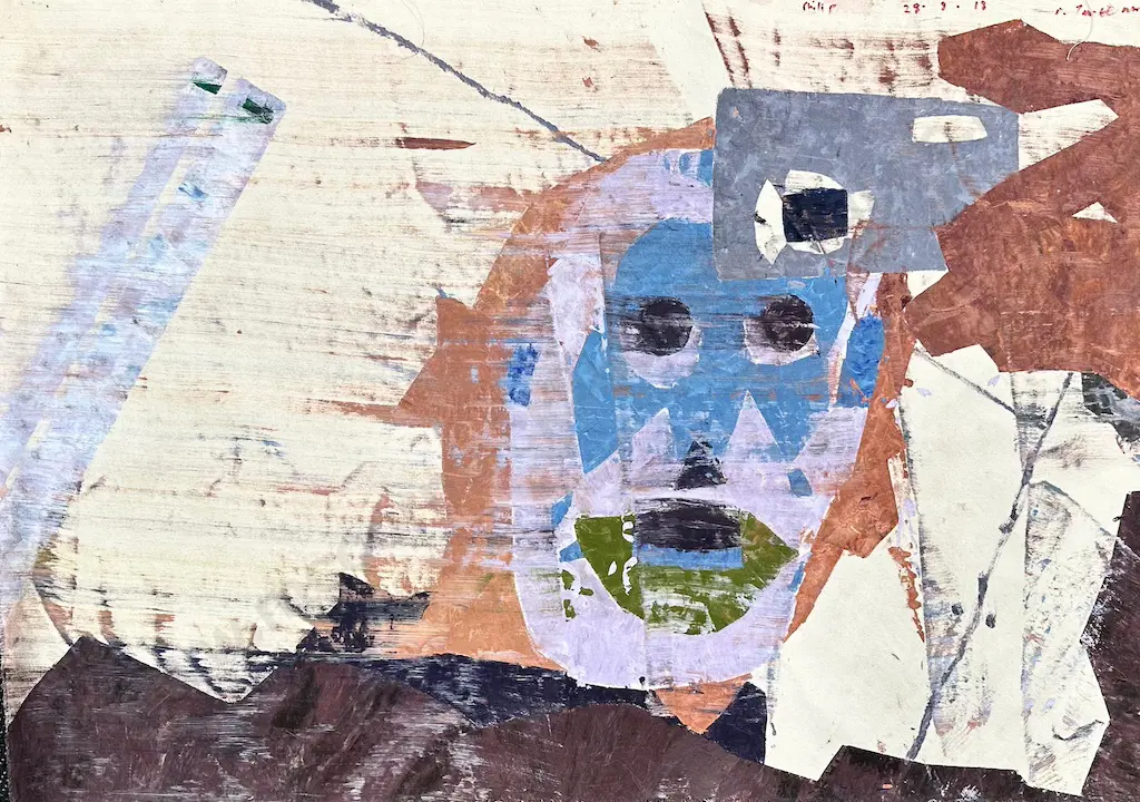 Philip Trusttum, Me in a Mask, 2018, oil on canvas, 1290x910mm Image 1++