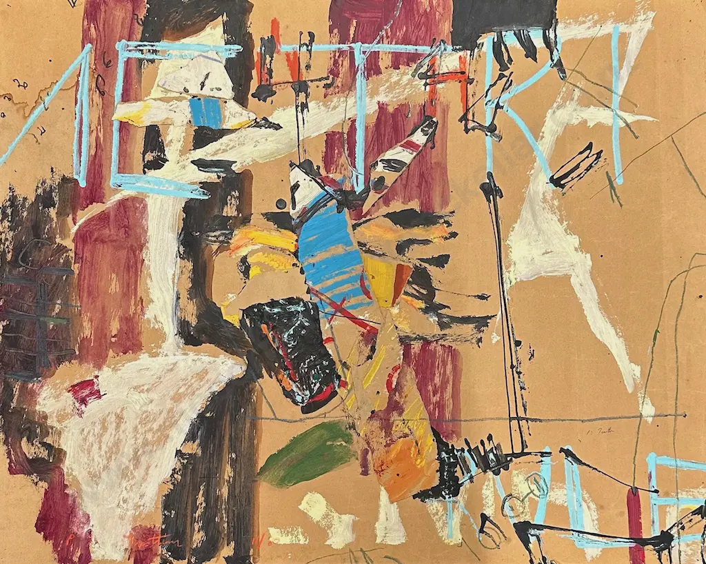 Philip Trusttum - Collage II,1980, acrylic on paper, 900x710mm Image 1++