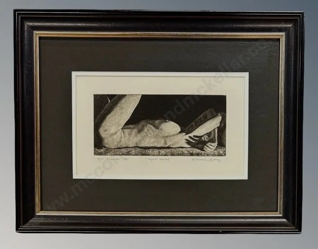 Grahame Sydney - Night Model, 1985, A/P on paper, 170x290mm Image 1++