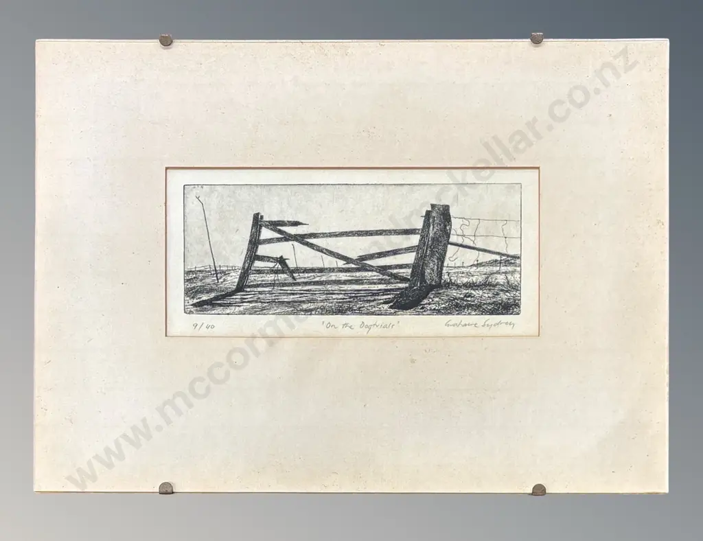 Grahame Sydney - On the Dog Trials, etching on paper 9/40, 120x265mm Image 1++