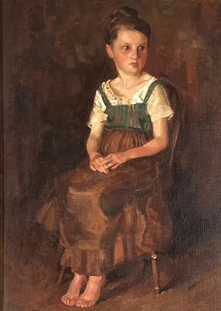 Evelyn Page (nee Polson) - When Karen Saw the Fairies, oil, 610x430mm Image 1++