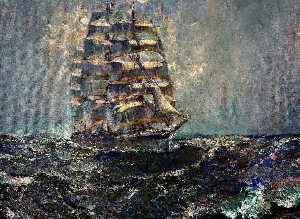 Duncan Darroch - The Tall Ship, oil on board, 430x580mm Image 1++