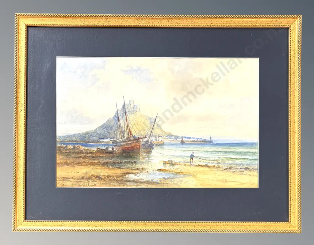 Emil Krause - St. Michael's Mount, Cornwall, watercolour on paper, 330x510mm Image 1++