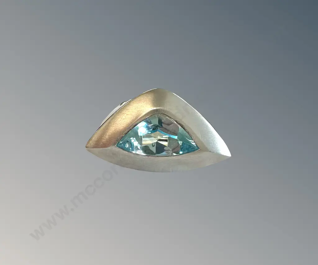 Daniel Bentley Sterling Silver and Blue Topaz Ring, Size M, Retail $1220 Image 1++