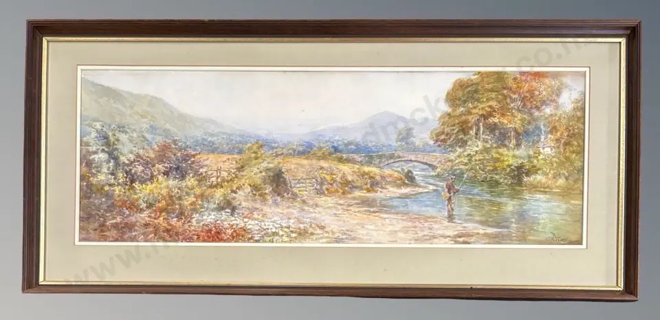 CN Worsley - A Westmoreland Trout Steam, watercolour on paper, 250x730mm Image 1++