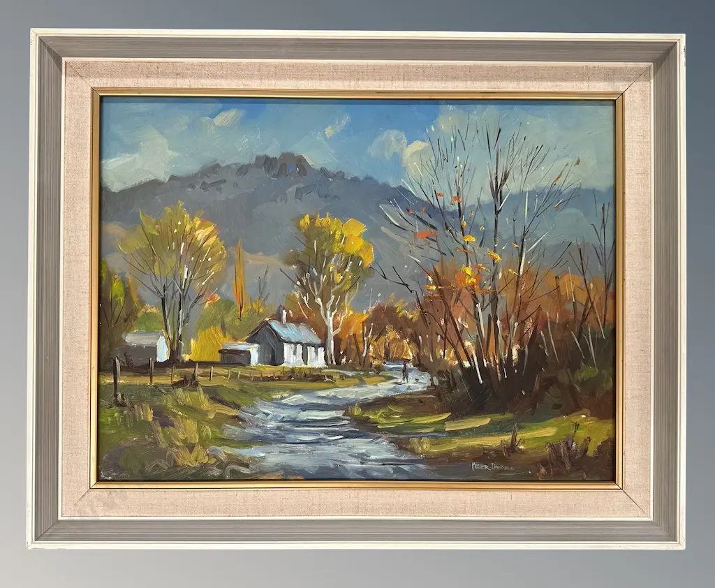 Peter Beadle - Country Lane near Cromwell, oil on board, 440x610mm Image 1++