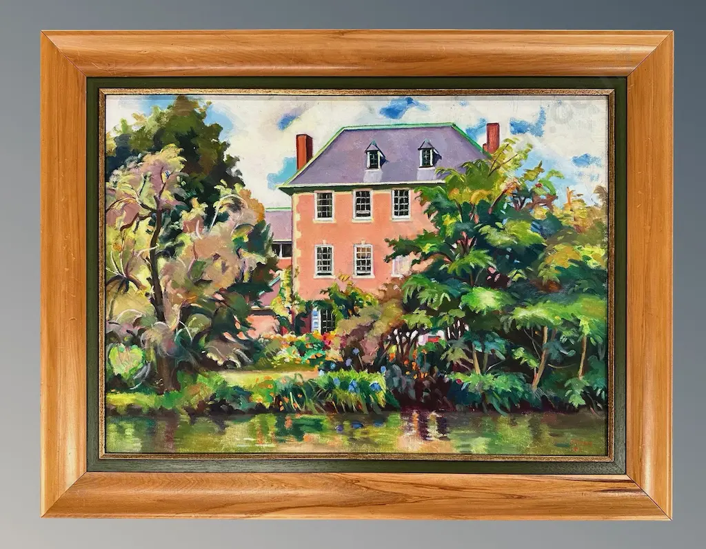 Shirley Smeeton Lee - Jacobs House Christs College, oil on board, 425x595mm Image 1++