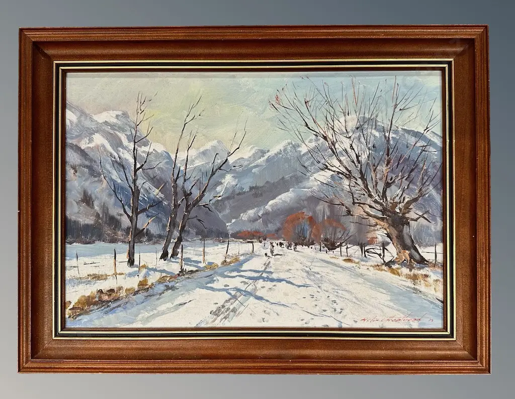 Aston Greathead - Burkes Pass Mackenzie Country, oil on board, 270x395mm Image 1++