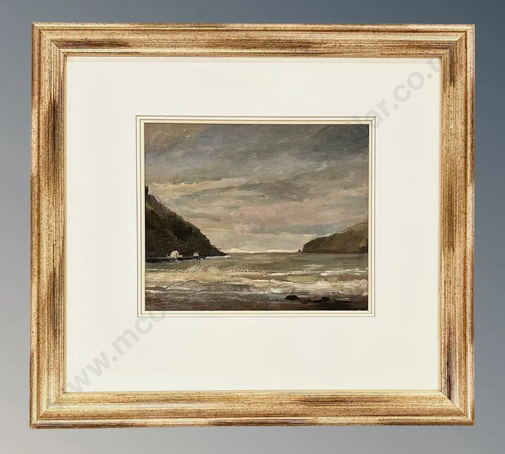 Malcolm Mason - Looking Towards Lyttelton Heads, oil, 220x260mm Image 1++