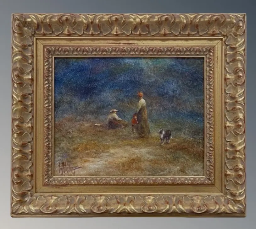 Geoff McKenzie - Taking a Break, oil on board, 220x280mm Image 1++