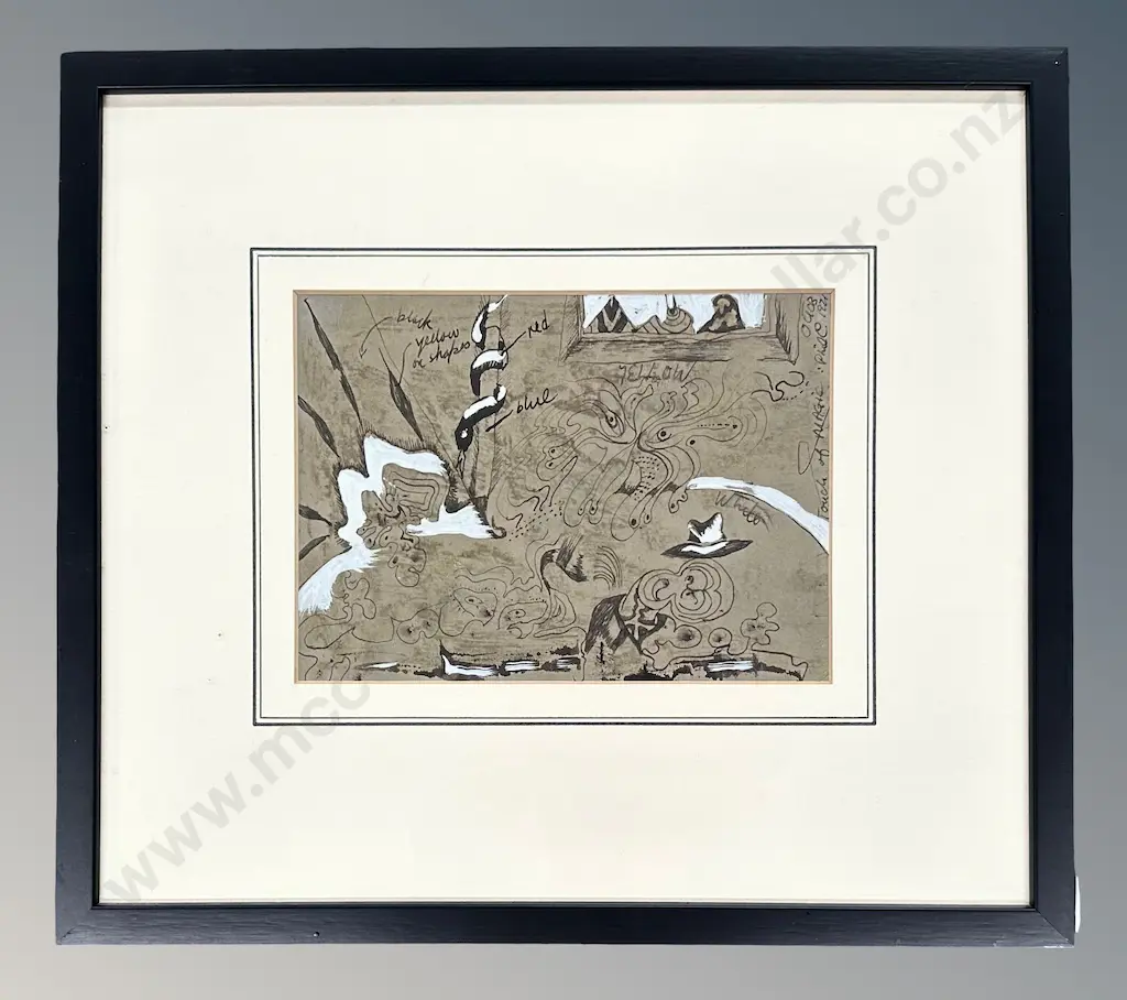 Philip Clairmont - Touch of Magic, ink & gouache on paper, 135x185mm Image 1++