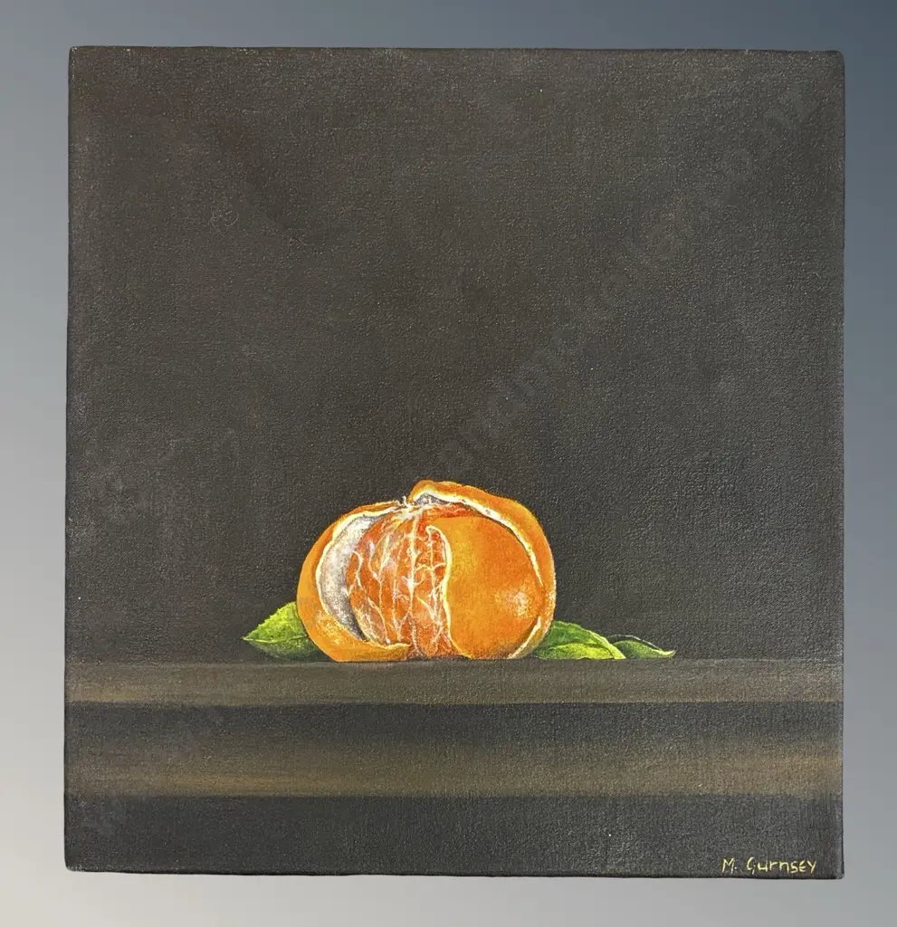 M Gurnsey (Hammett) - Orange, acrylic on canvas, 400x380mm Image 1++