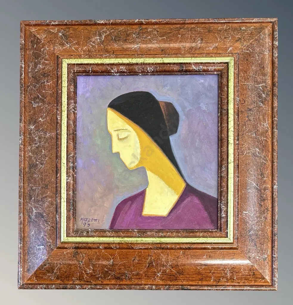 Dan G Mazzotti - Meditation, 1993, oil on board, 155x145mm Image 1++
