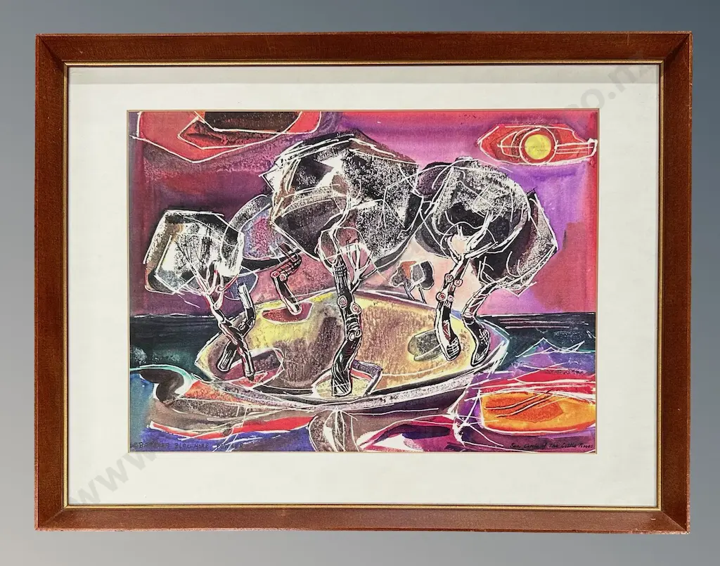 Barbara Blakemore Fowler - Fantasy on a Pond, acrylic on paper, 335x480mm Image 1++
