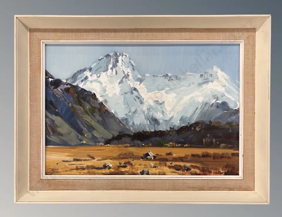 Aston Greathead - Mt Sefton, oil on board, 265x390mm Image 1++