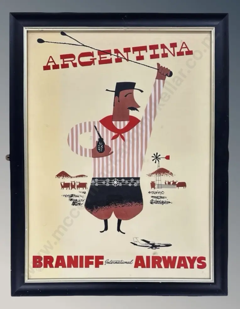 Braniff International Airways Advertising Poster, 600x445mm Image 1++