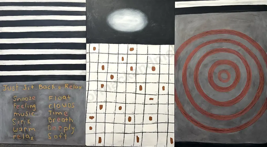 Cameron Foggo - Just Sit Back and Relax, acrylic on three panels, 1800x1070mm (each panel) Image 1++