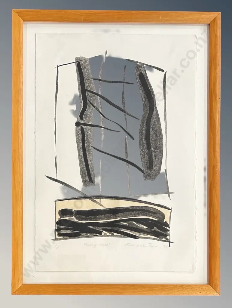 Kura Te Wariu-Rewirl - Pick up Sticks, 1991, 1/16 lithograph on paper, 640x440mm Image 1++