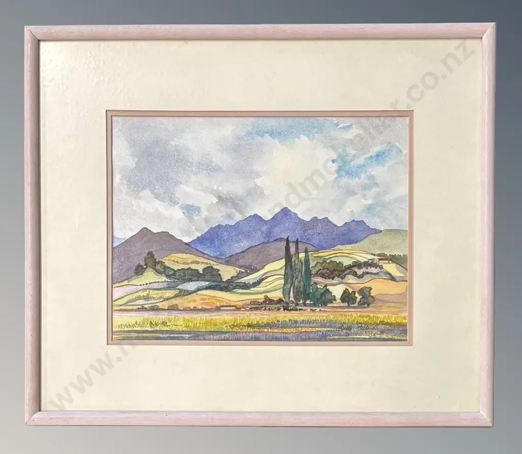Betty Pilkington - Spear Grass Flat, watercolour on paper, 260x350mm Image 1++