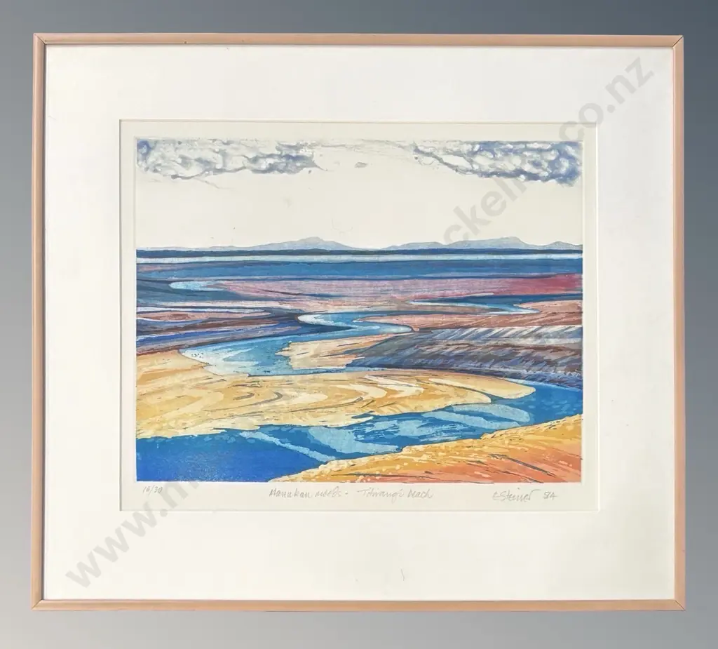 Elizabeth Steiner - Manakau Moods - Titirangi Beach, 1984, 16/30 edition print, 250x320mm Image 1++