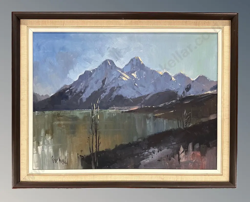 Peter Mardon - Lake Tekapo, 1971, oil on board, 495x660mm Image 1++