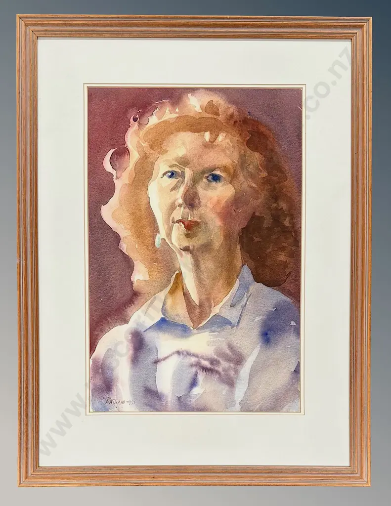 AA Deans - Portrait Study, 1991,watercolour on paper, 535x355mm Image 1++