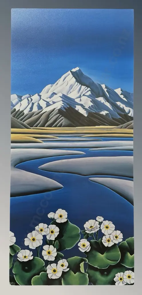 Diana Adams - Mount Cook, print on board, 920x410mm Image 1++