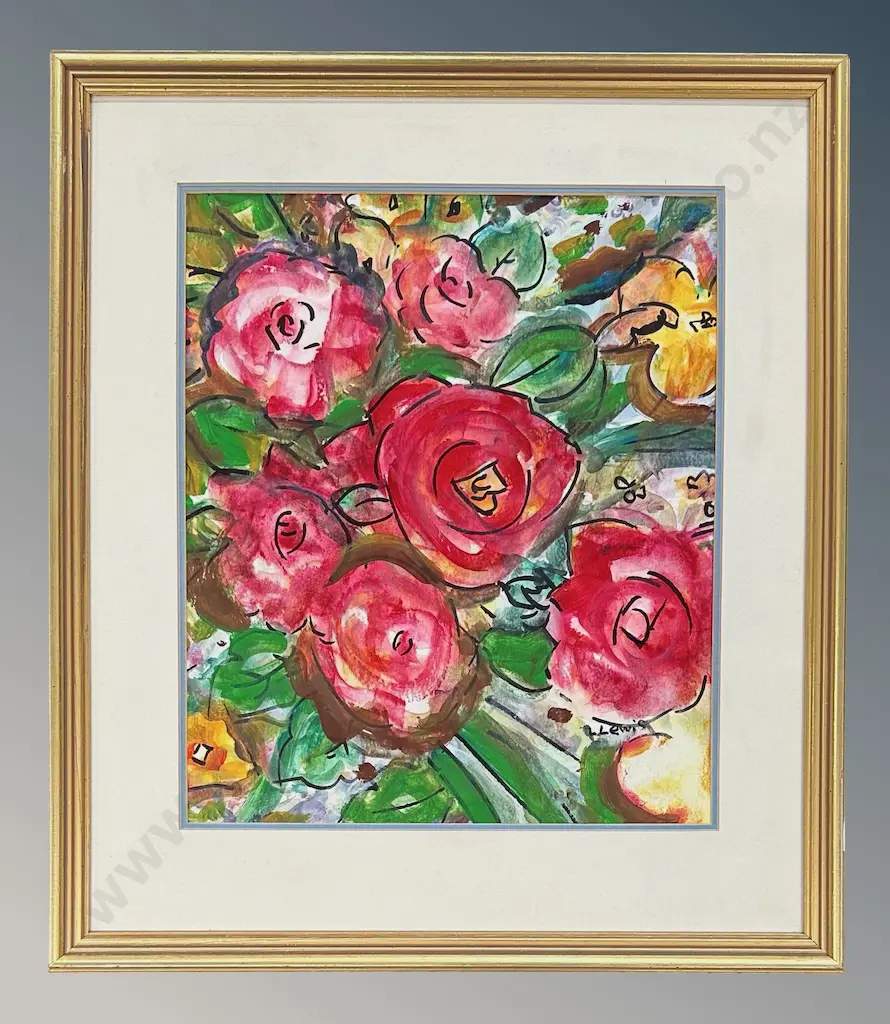 Lily Lewis - Roses, watercolour on paper, 320x270mm Image 1++