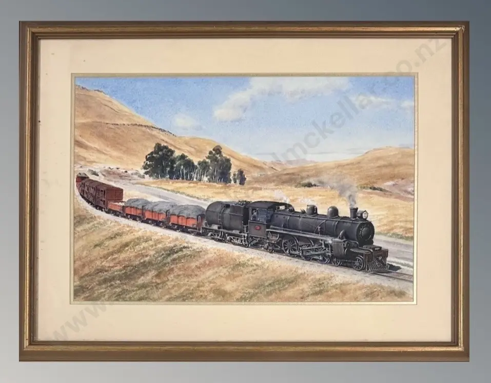 Denniston Taylor - Train, watercolour, 360x540mm Image 1++