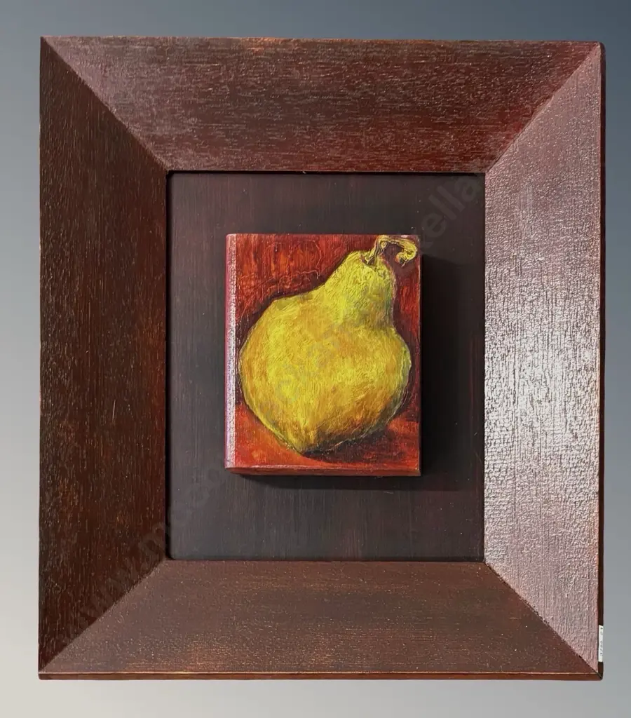 Brigitte Braun - A Difficult Pear, 1993, oil on board, 230x180mm Image 1++