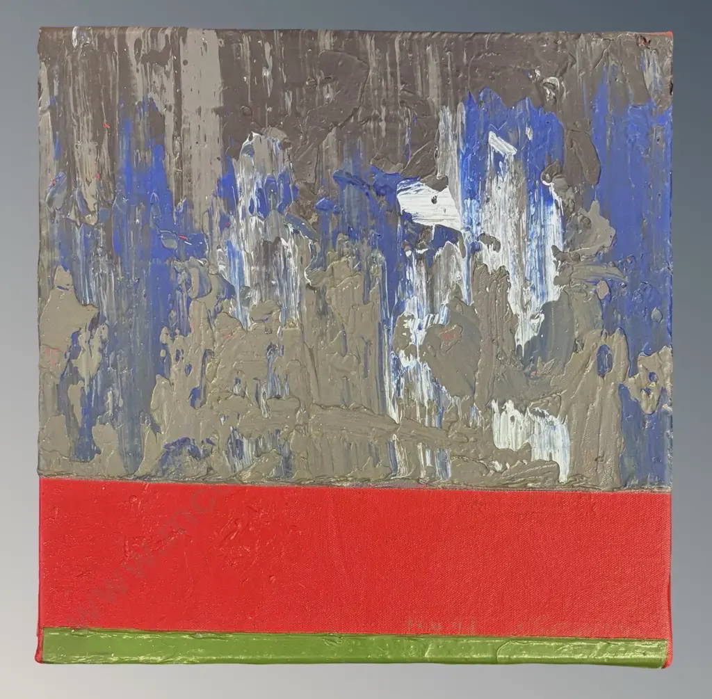 Wallace Crossman - A Heavy Cloud over the Plain, 1993 acrylic on canvas, 300x300mm Image 1++