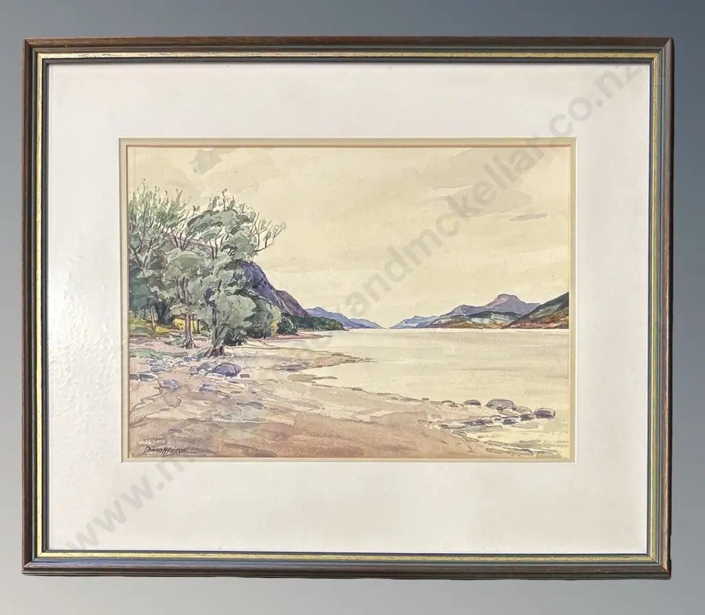Donald McPherson - Loch Ness from Dores, 1972, watercolour on paper, 255x360mm Image 1++