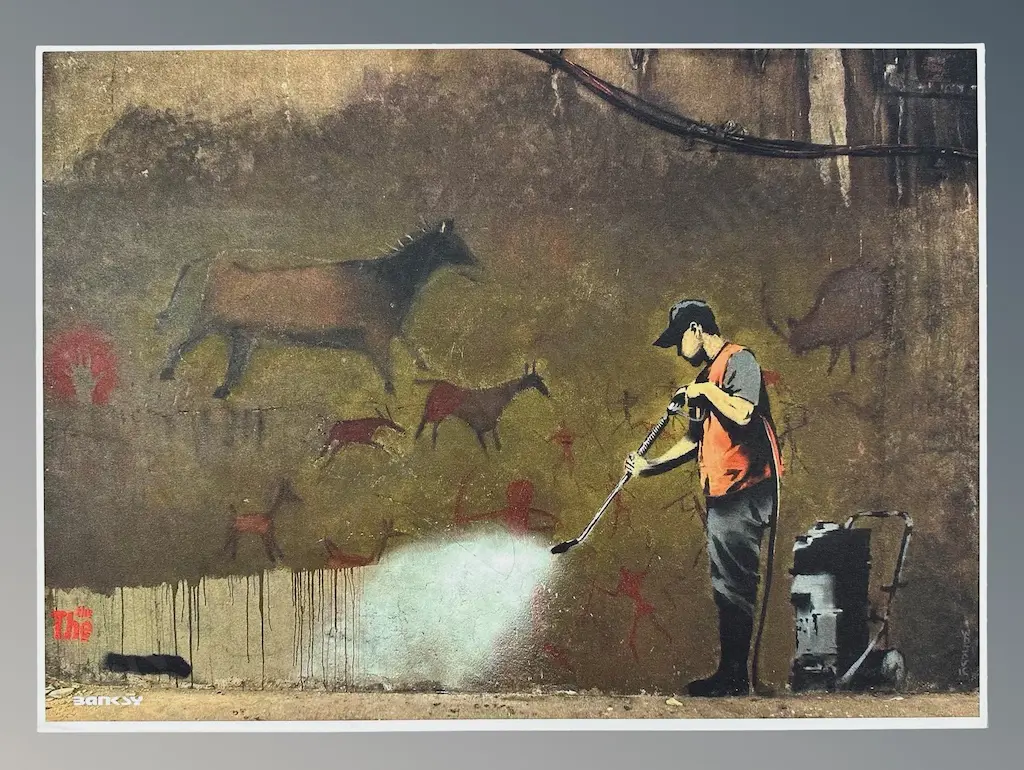 Banksy - Cave Painting Removal, print, 530x735mm Image 1++