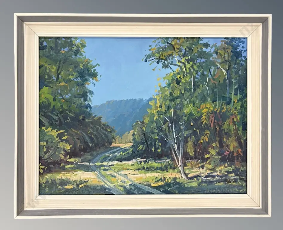 Malcolm Wallace - Road through the Bush, oil on board, unframed 400x520mm Image 1++