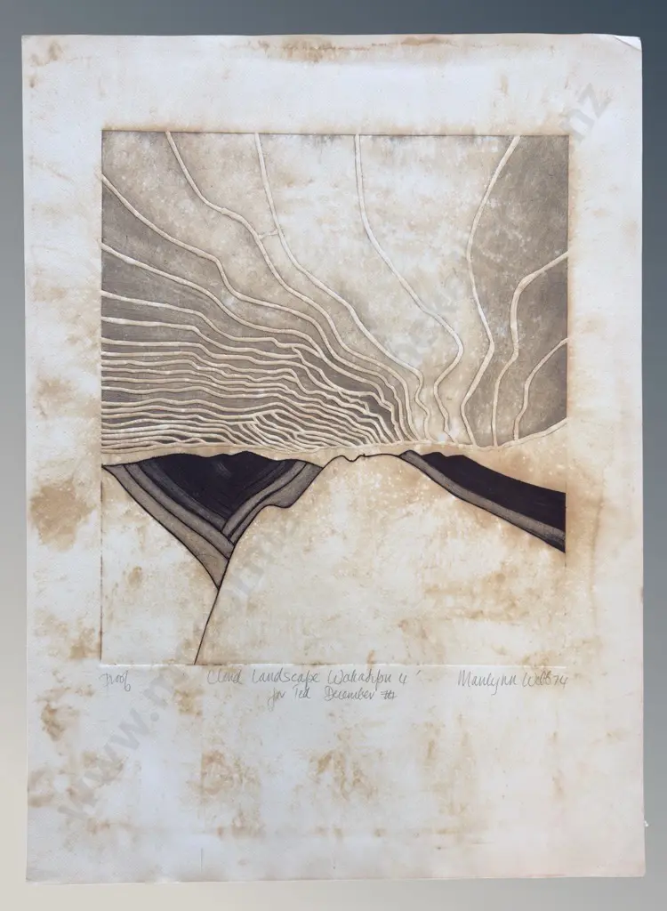Marilynn Webb - Cloud Landscape, Wakatipu, 1974, A/P, (condition AF) 750x550mm Image 1++
