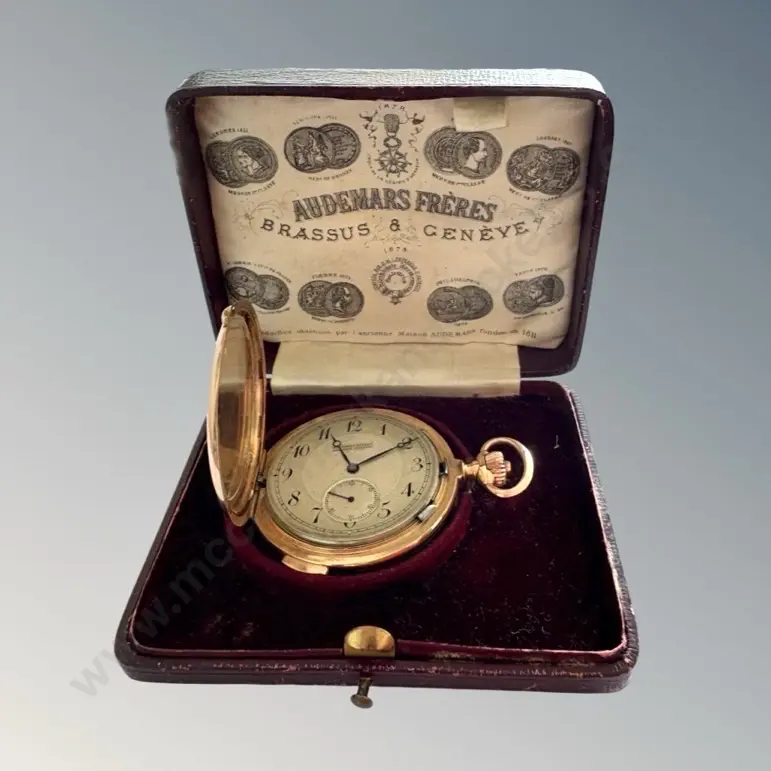 14ct Gold Hunter Pocket Watch with Dust Cover, TW99.9gms Image 1++