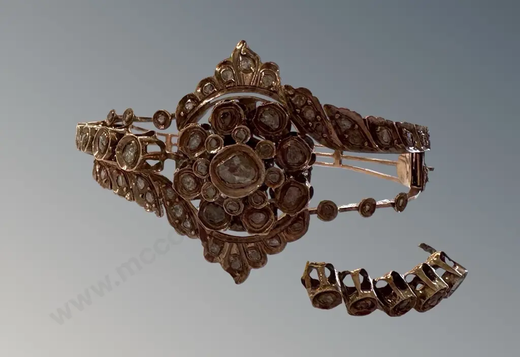 9ct Rose Gold Multi Diamond Set Bracelet, AF, TGW0.9ct, TW25.8gms, Valuation $6800 Image 1++