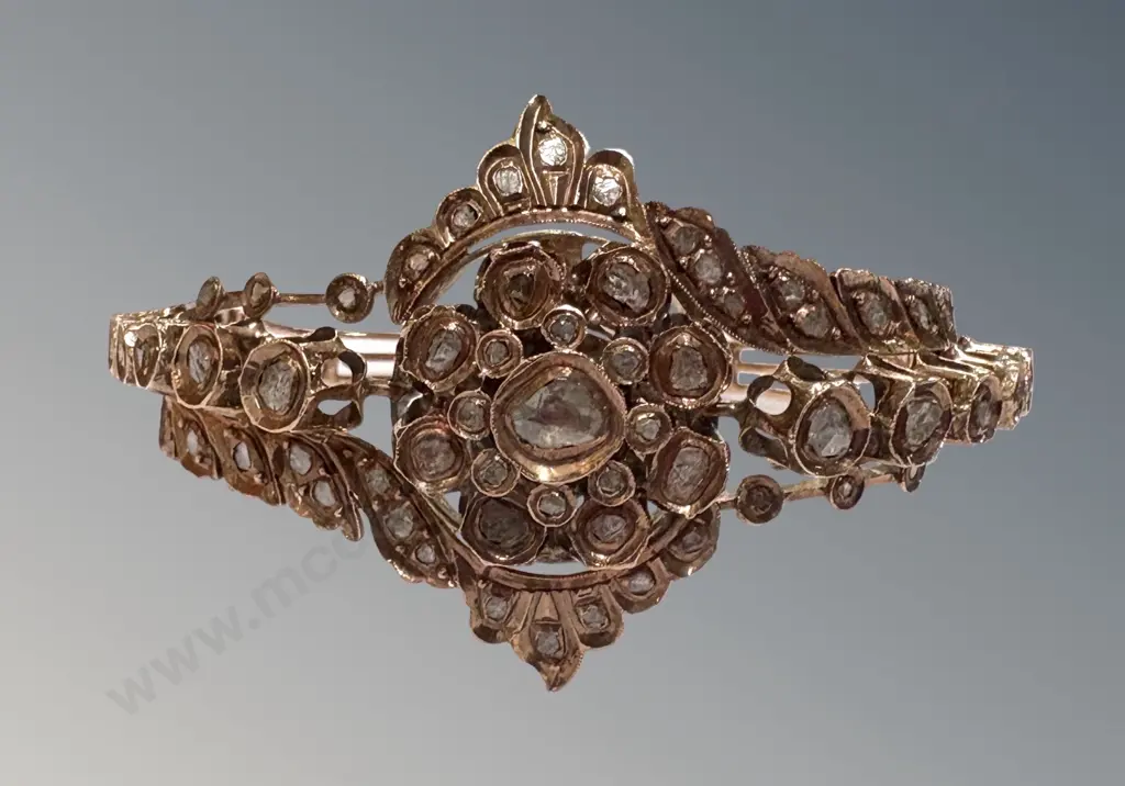 9ct Rose Gold Multi Diamond Set Bracelet, AF, TGW0.9ct, TW25.8gms, Valuation $6800 Image 1++