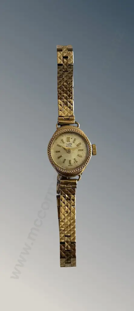 Cased 9ct Gold Rolex Geneva Tudor Royale Ladies Wristwatch, TW16.3gms Image 1++