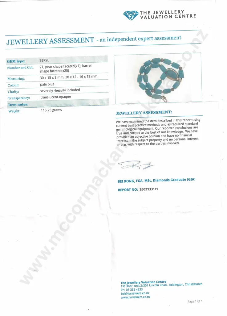 Pear Shape Faceted Beryl Stone Necklace set in Sterling Silver, Pale Blue, L51cm, TW115.25gms Image 1++