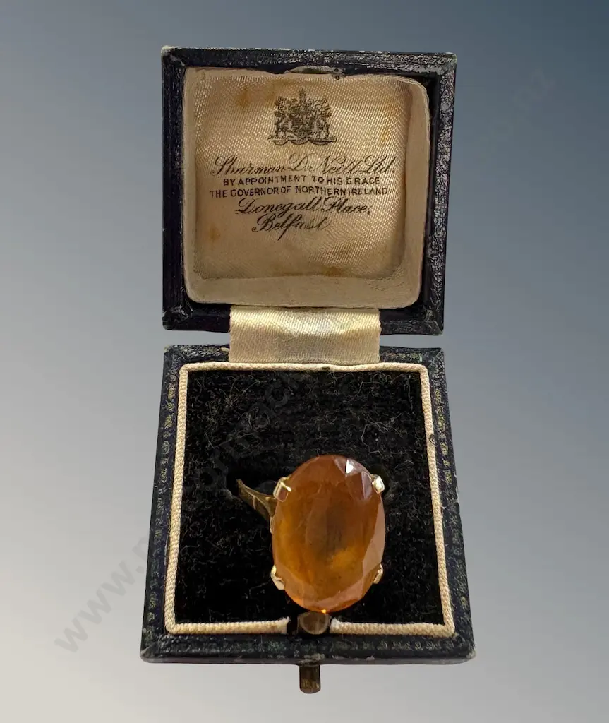 9ct Gold Citrine Dress Ring, Size N/O, TW5.1gms Image 1++