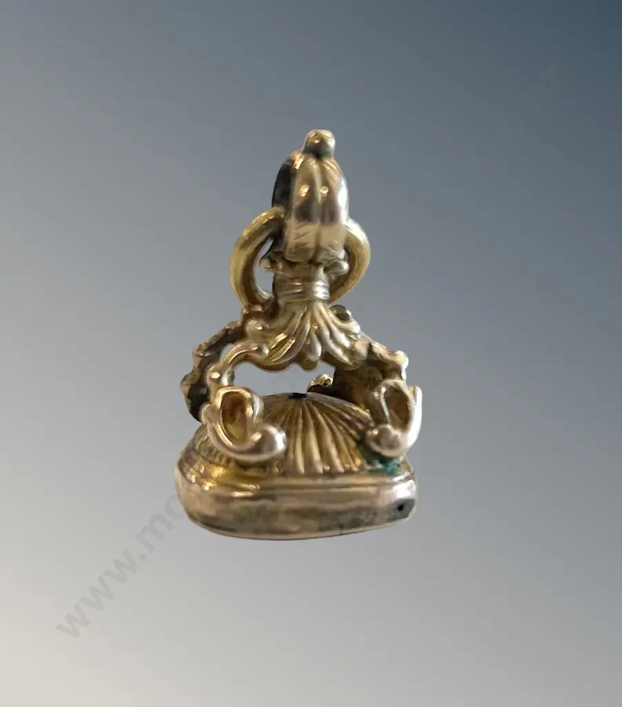 9ct Gold Seal with Amethyst, TW4.1gms Image 1++