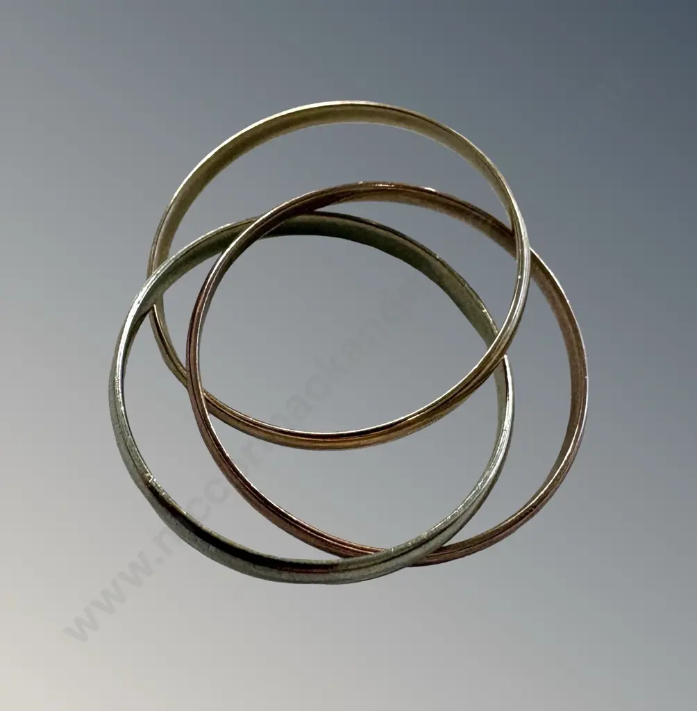 9ct Gold Russian Ring, Size N, TW2.3gms Image 1++