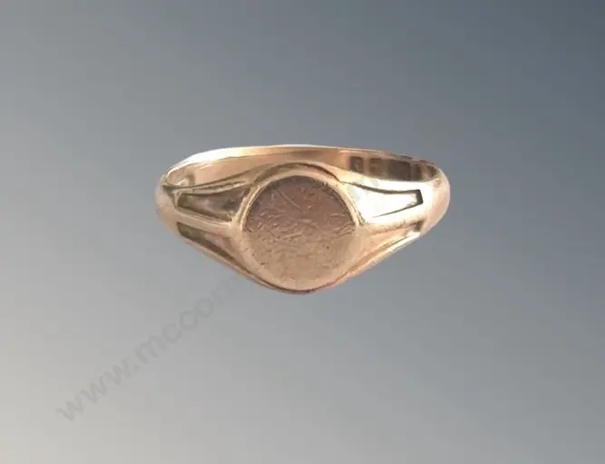 9ct Gold Signet Ring, Size N, TW2.1gms Image 1++