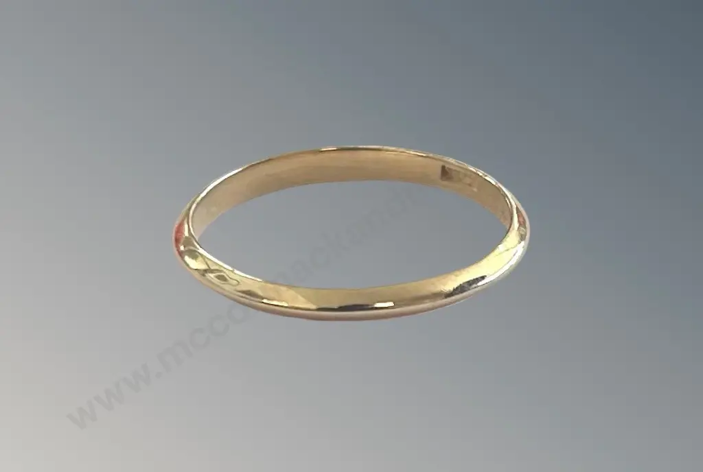 18ct Gold Band, Size J/K, TW1.2gms Image 1++