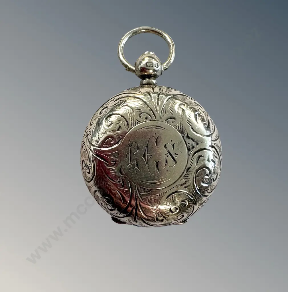 Embossed Sterling Silver Sovereign Case, TW19.1gms Image 1++