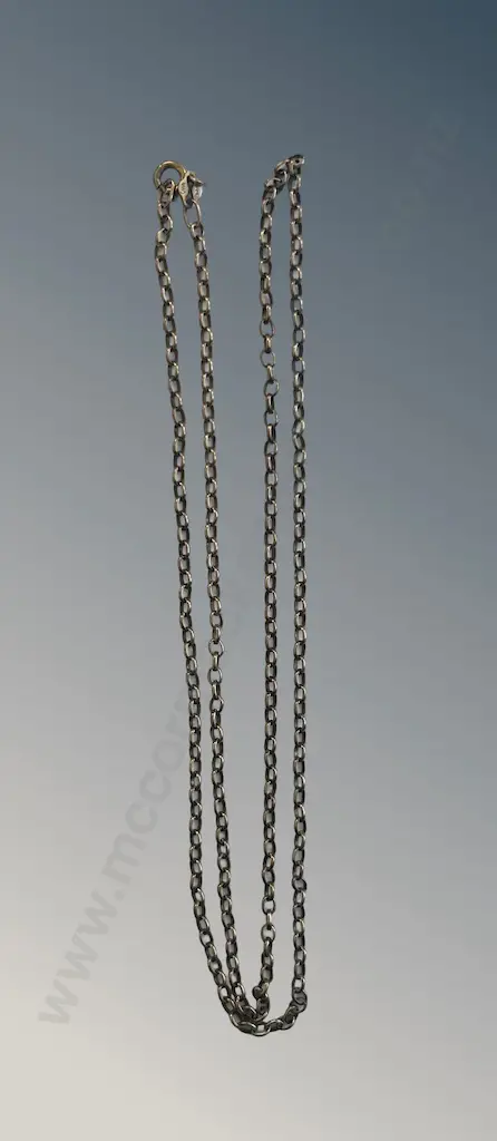 Sterling Silver Curb Link Chain, 60cm Image 1++