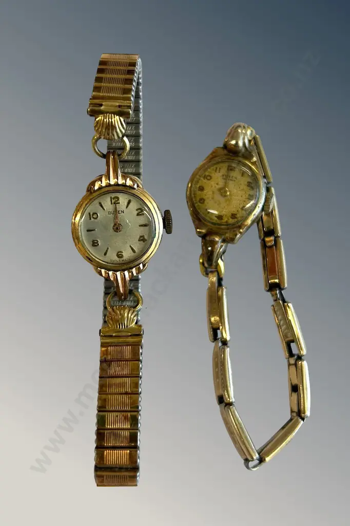 Two Ladies Gold Plated Wrist Watches Image 1++