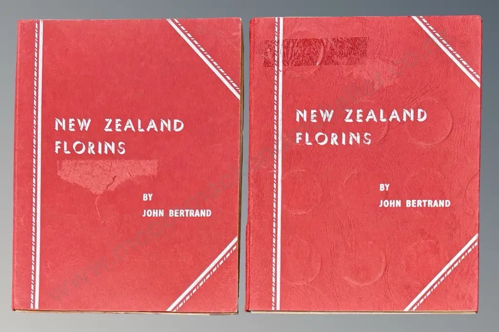 Two New Zealand Florins Coin Albums - missing coins Image 1++